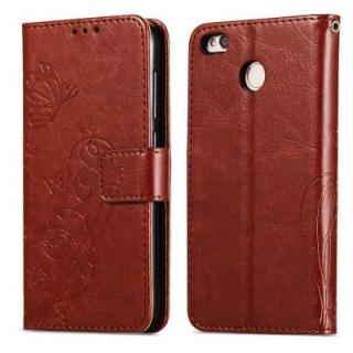 Embossed Flip Case for Xiaomi Redmi 4X PU Leahter Back Cover