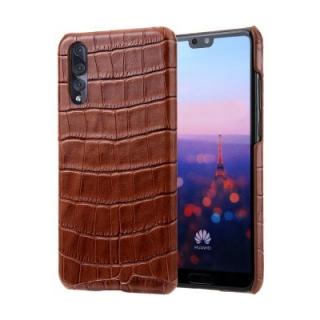 for Huawei P20 Pro Hybrid Case 3D Texture Genuine Leather Back Cover