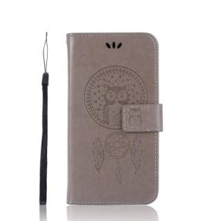 Wind Bell Owl For Motorola Moto E5 Phone Case PU Flip Leather Wallet Cover