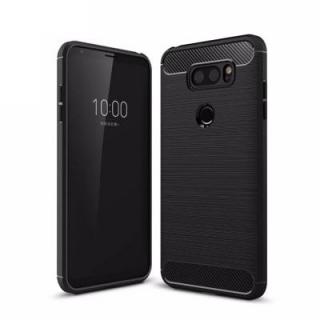 for LG V30s Case Brushed Texture Carbon Fiber Shockproof TPU Cover