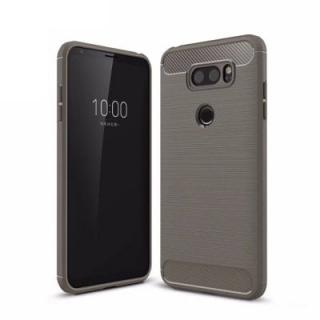 for LG V30s Case Brushed Texture Carbon Fiber Shockproof TPU Cover