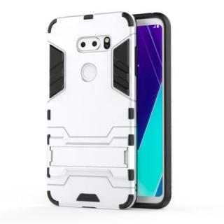 Case for LG V30S Shockproof Solid Color Hard PC with Stand Back Cover