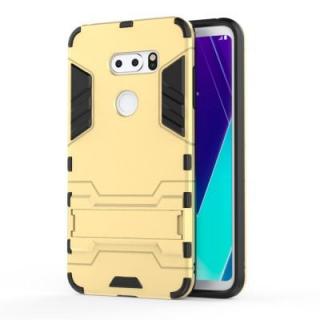 Case for LG V30S Shockproof Solid Color Hard PC with Stand Back Cover