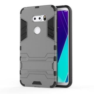 Case for LG V30S Shockproof Solid Color Hard PC with Stand Back Cover