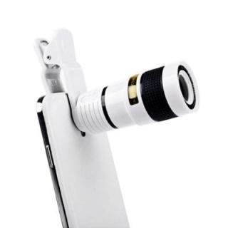 Universal 8X Optical Zoom Telescope Camera Lens Clip Mobile Phone Telescope for Xiaomi / Huawei / Samsung / iPhone