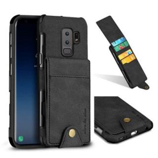 Cover Case for Samsung Galaxy S9 Plus Luxury Wallet Canvas Back High Quality Flip Card Slots