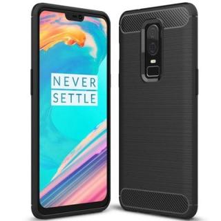 Case for OnePlus 6 Shockproof Back Cover Solid Color Soft Carbon Fiber