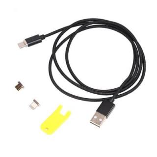 3 in 1 Magnetic Clip-on Data Sync Charging Cable Adapter for iPhone Type-c and Micro USB Devices