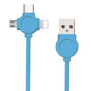 3 in 1 Type-C Micro USB 8 Pin Data Cable