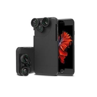 4in1 Camera Lens Kit Fisheye+Macro+Wide Angle+CPL+Phone Case For iPhone 7Plus