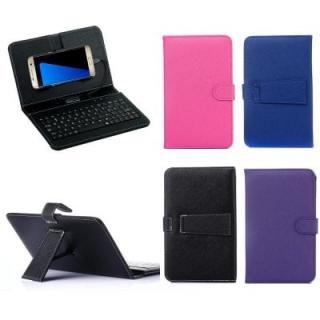 General Wired Keyboard Flip Holster Case For Android Mobile Phone 4.7  - 6
