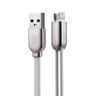 REMAX 2 in 1 8Pin Micro USB Fast Charge Data Sync Flat Cable 1m