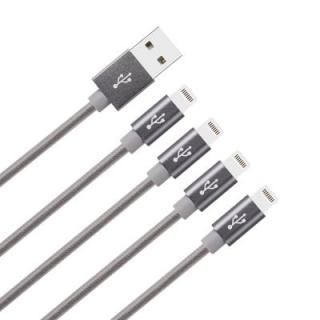 For iPhone Charger 4Pack  Premium to USB Cable 8 Pin Nylon Braided Charging Cable to TPE