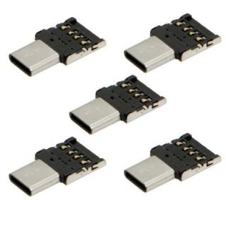 5PCS New Type-C to USB 2.0 OTG Adapters