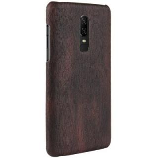 LuanKe Wood Grain Anti-slip Protective Cover for OnePlus 6