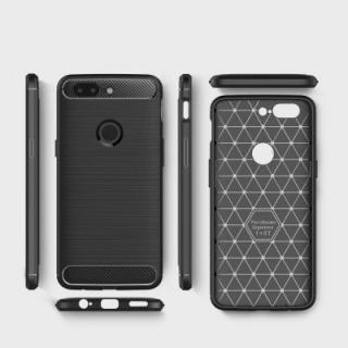 For OnePlus 5T Case Cover Carbon Fiber Luxury Silicone Soft Texture Back Phone Cases