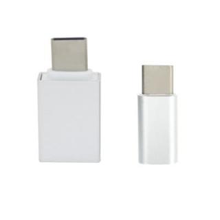 Minismile Aluminum Alloy USB 3.1 Type-C to Micro USB with USB 2.0 OTG Adapters