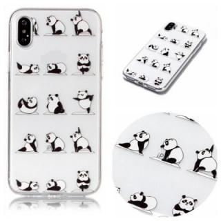 Panda Yoga Soft TPU Silicone Case Cover for iPhone X