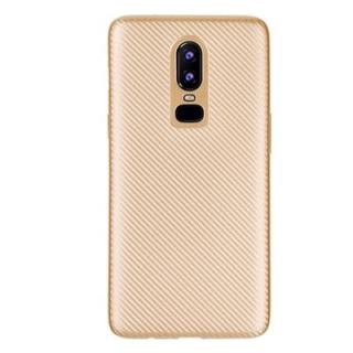 Case for OnePlus 6 No Fingerprints Back Cover Fiber Pattern Soft TPU