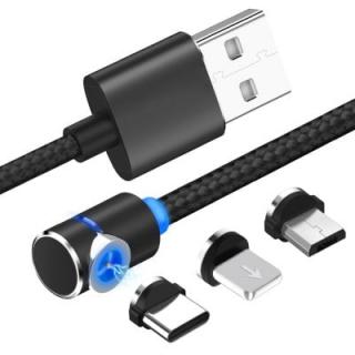 3 in 1 Micro USB / 8 Pin / USB Type-C Cable