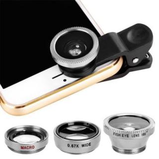 Minismile 3-in-1 Fisheye and Wide Angle and Macro Phone Camera Lens Kit for iPhone X / 8 Plus / 8 / 7 Plus / 7