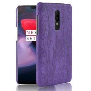 ASLING Wooden Grain PU + PC Protective Phone Cover Case for OnePlus 6