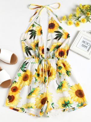 Sunflower Halter Romper