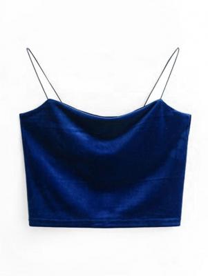 Cropped Velvet Tank Top