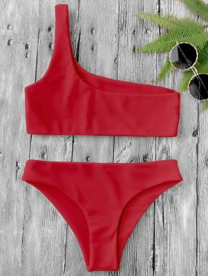 One Shoulder Bikini Set