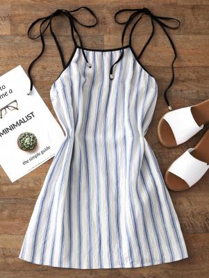 Stripes Mini Slip Dress