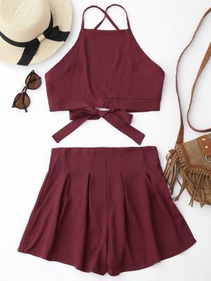 Cami Crop Top and Shorts Set