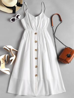 Button Up Knotted Cami Dress