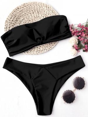 Knot Padded Bandeau Bikini Set