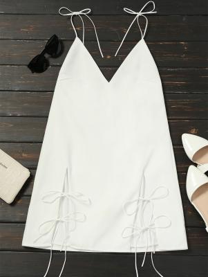 Cut Out Tied Cami Trapeze Dress