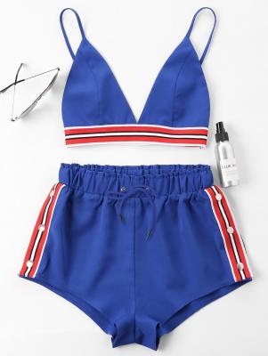 Bra Two Piece Shorts Tracksuit