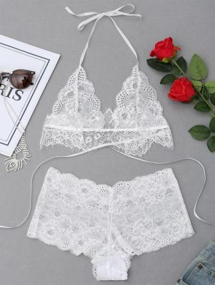 Halter Lace Bralette Set