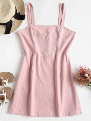 Plain Smocked Mini Dress