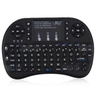 Rii i8+ Multi - function 2.4GHz Wireless Touchpad QWERTY Keyboard for Android Box