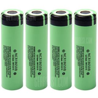 4pcs NCR18650B 3.7V 3400mAh 18650 Rechargeable Li- ion Battery