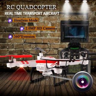 WLtoys V686G 4CH 5.8G FPV Real Time Transmission 2.4G RC Quadcopter with 2.0MP Camera Headless Mode Auto  -  Return Function - US Plug