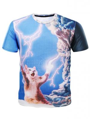 3D Lightning Short Sleeve Hilarious T Shirts