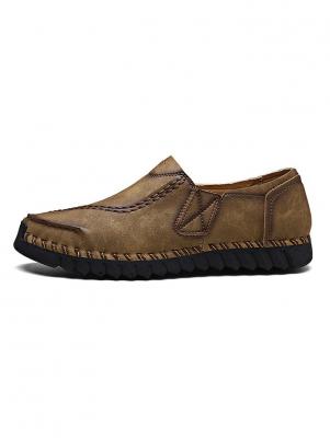 Retro Fashion Microfiber Men Slip-on Casual Shoes