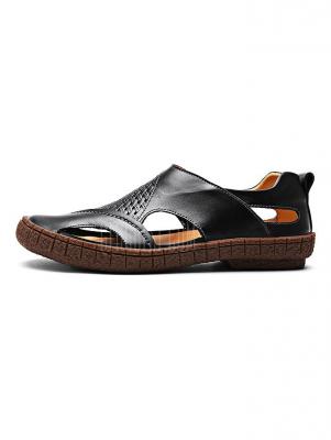 Summer Breathable Men Leather Casual Sandals