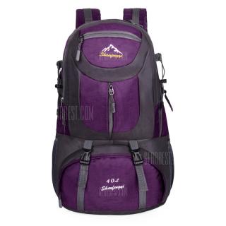 Polyester 40L Mountaineering Backpack Bag with Fixed Buckle