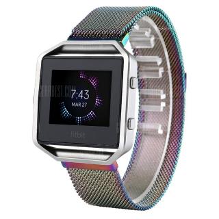 Milanese Strap with Silver Case for Fitbit Blaze Smart Watch