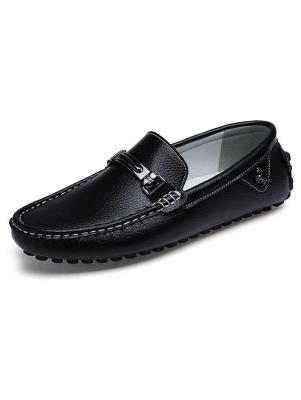 British Style Men Casual Loafers with Metal Detail