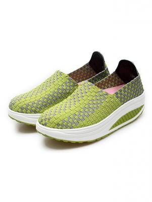 Braided Breathable Cycling Slip On Women Shoes