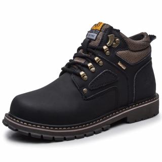 Water-resistant Genuine Leather Fleece Lined Hiking Boots