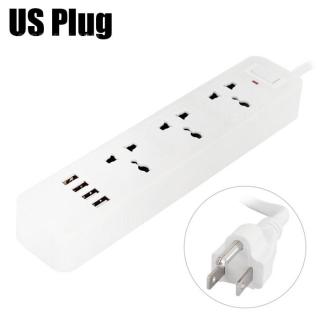 4 USB 2.0 Charger + 3 Triporate Ports Socket