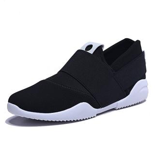 Men Slip-Ons Higher Shoes Men's Casual Shoes Breathable Canvas Sneakers Shoes For Men -black